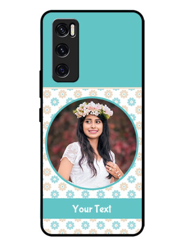 Custom Vivo V20 Se Custom Glass Mobile Case  - Beautiful Flowers Design