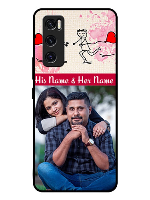 Custom Vivo V20 Se Photo Printing on Glass Case  - You and Me Case Design