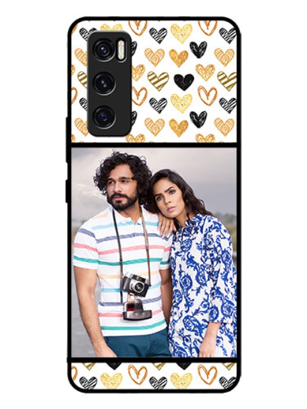 Custom Vivo V20 Se Photo Printing on Glass Case  - Love Symbol Design