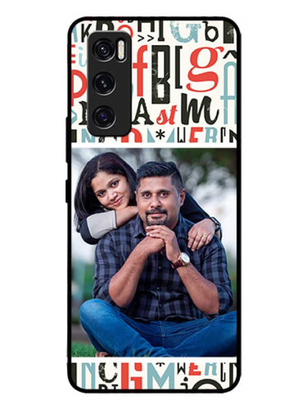 Custom Vivo V20 Se Personalized Glass Phone Case  - Alphabet Design