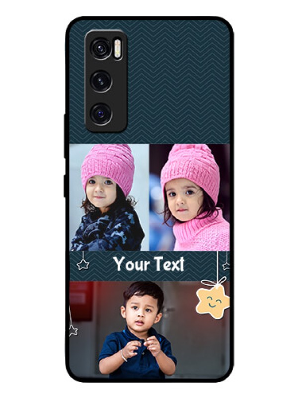 Custom Vivo V20 Se Custom Glass Mobile Case  - Hanging Stars Design