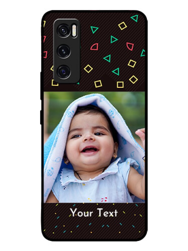 Custom Vivo V20 Se Custom Glass Phone Case  - with confetti birthday design
