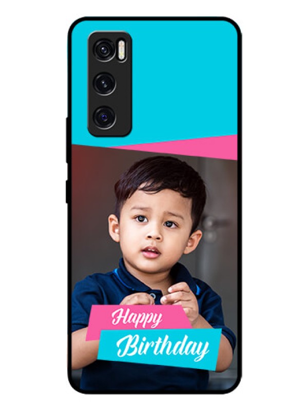 Custom Vivo V20 Se Personalized Glass Phone Case  - Image Holder with 2 Color Design