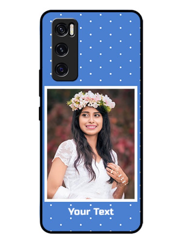 Custom Vivo V20 Se Photo Printing on Glass Case  - Polka dots design