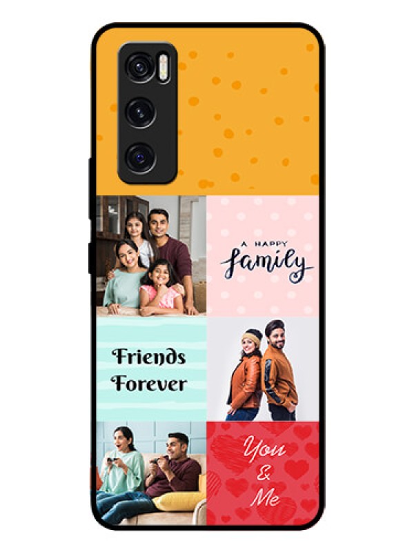 Custom Vivo V20 Se Personalized Glass Phone Case  - Images with Quotes Design