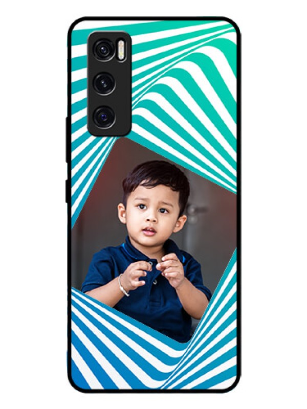 Custom Vivo V20 Se Personalized Glass Phone Case  - Abstract Spiral Design
