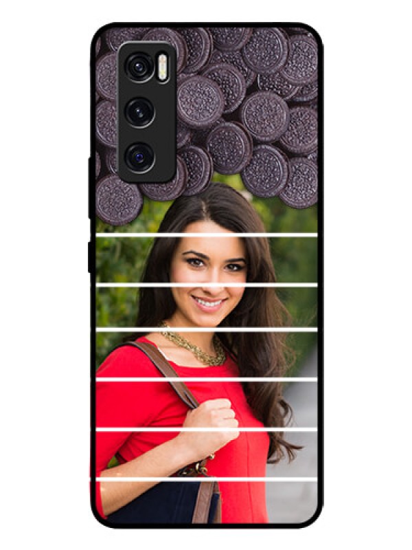 Custom Vivo V20 Se Custom Glass Phone Case  - with Oreo Biscuit Design