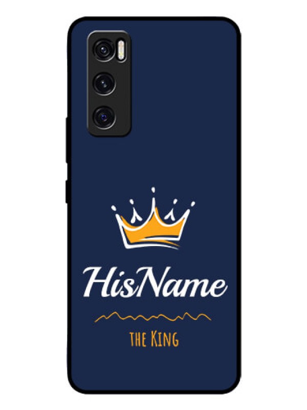 Custom Vivo V20 Se Glass Phone Case King with Name