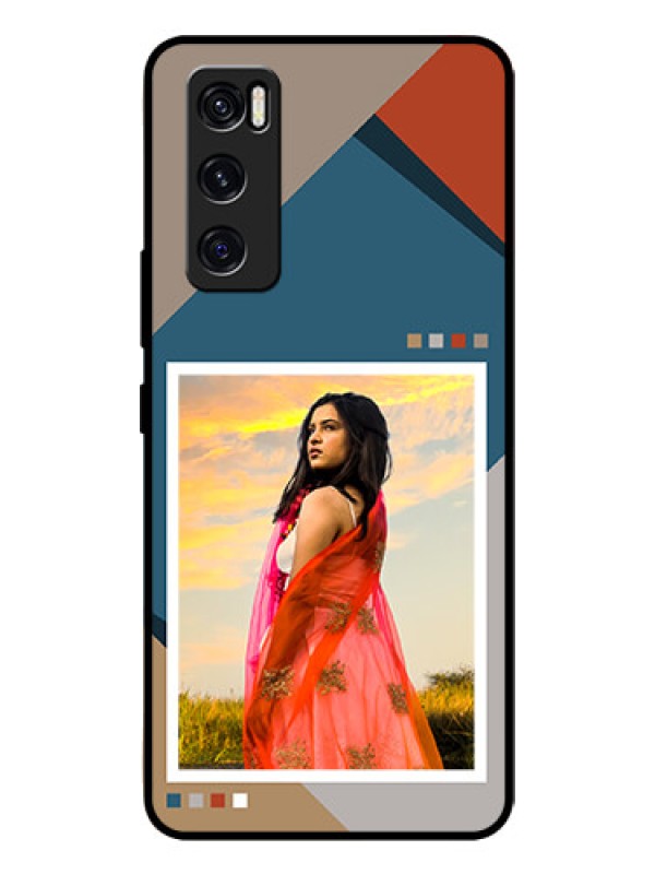 Custom Vivo V20 Se Personalized Glass Phone Case - Retro color pallet Design