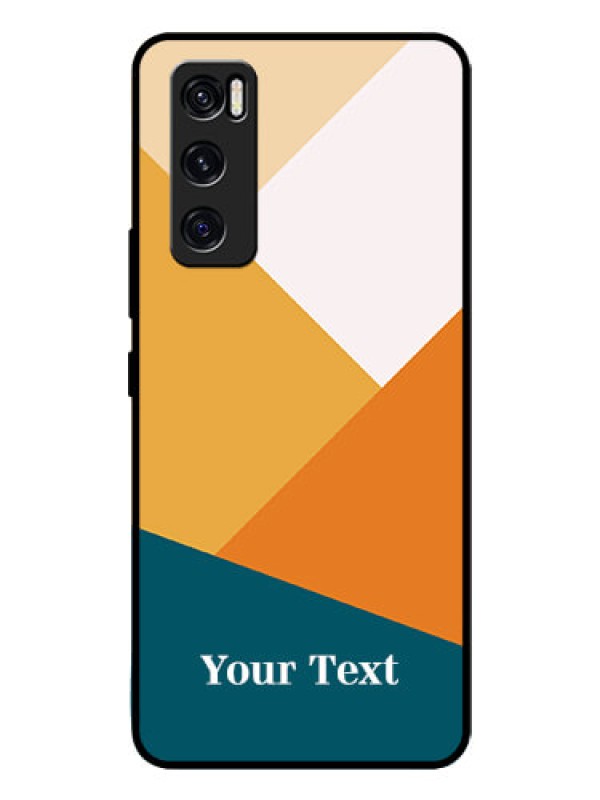 Custom Vivo V20 Se Personalized Glass Phone Case - Stacked Multi-colour Design