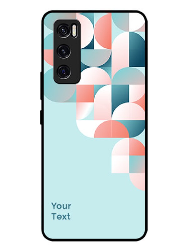 Custom Vivo V20 Se Custom Glass Phone Case - Stylish Semi-circle Pattern Design