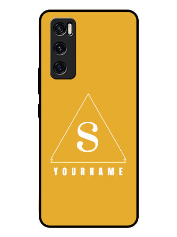 Custom Vivo V20 Se Personalized Glass Phone Case - simple triangle Design