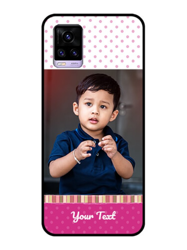 Custom Vivo V20 Photo Printing on Glass Case  - Cute Girls Cover Design