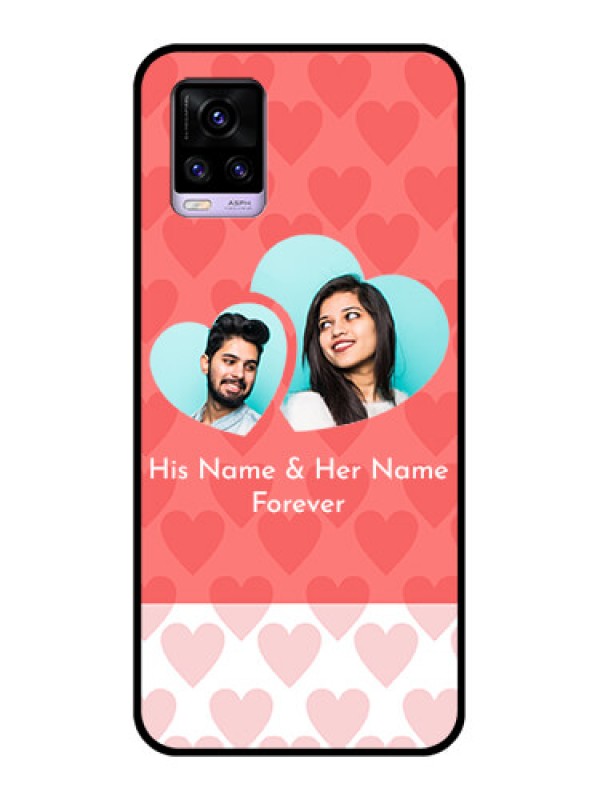 Custom Vivo V20 Personalized Glass Phone Case  - Couple Pic Upload Design