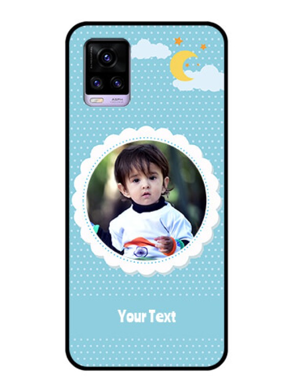 Custom Vivo V20 Personalised Glass Phone Case  - Violet Pattern Design