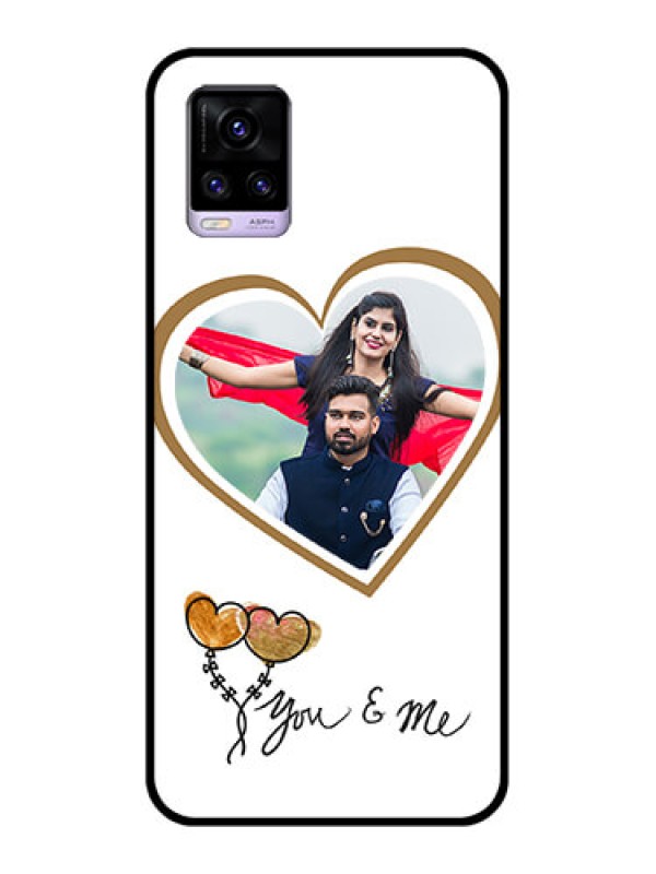 Custom Vivo V20 Custom Glass Mobile Case  - You & Me Design