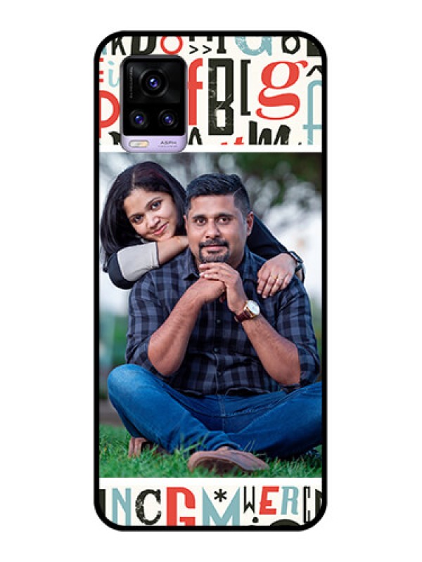 Custom Vivo V20 Personalized Glass Phone Case  - Alphabet Design