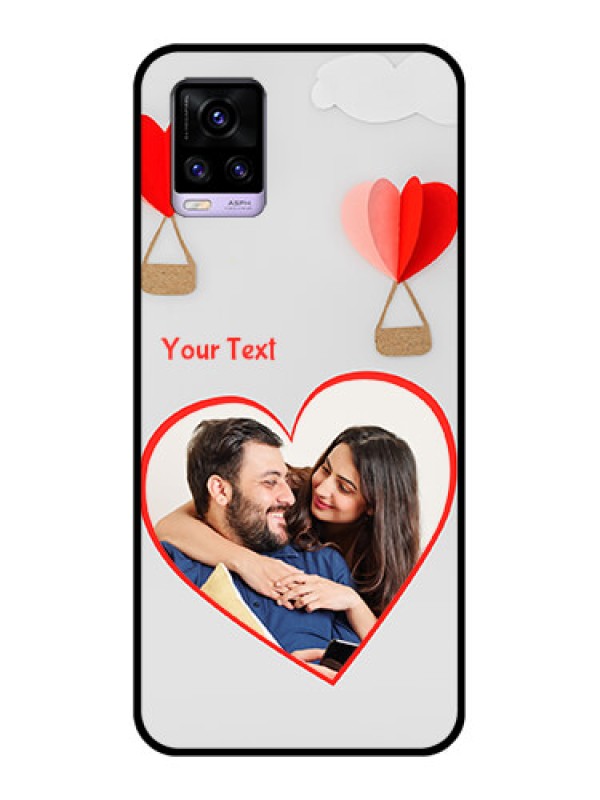 Custom Vivo V20 Custom Glass Mobile Case  - Parachute Love Design