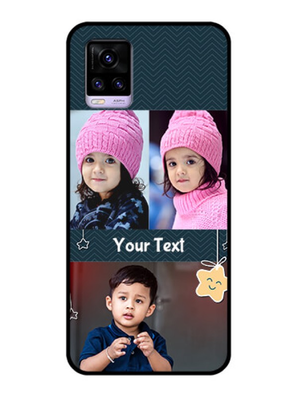 Custom Vivo V20 Custom Glass Mobile Case  - Hanging Stars Design