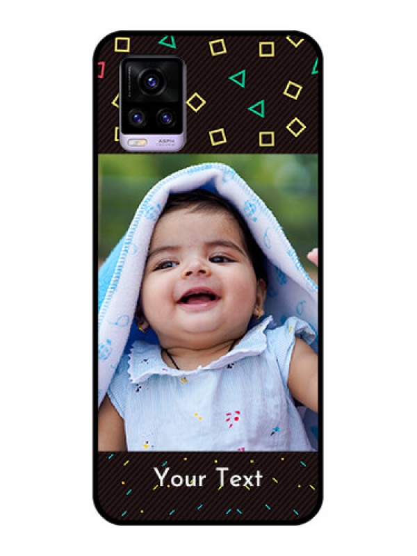 Custom Vivo V20 Custom Glass Phone Case  - with confetti birthday design