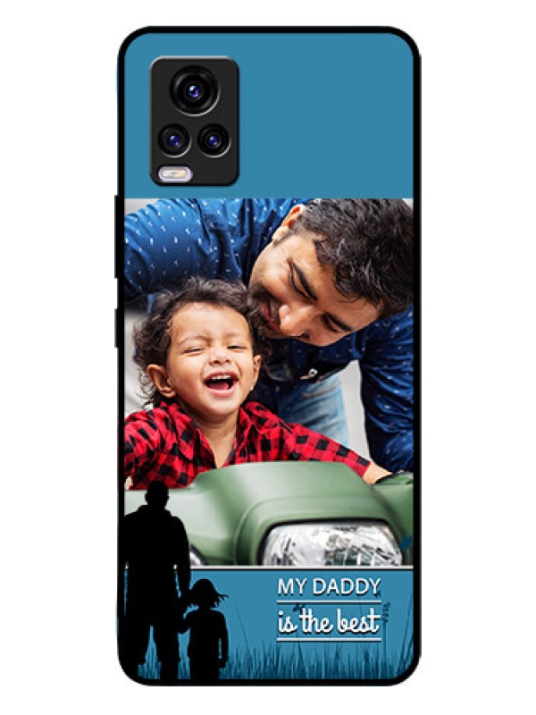 Custom Vivo V20 Custom Glass Mobile Case  - Best dad design 