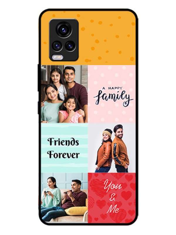 Custom Vivo V20 Personalized Glass Phone Case  - Images with Quotes Design
