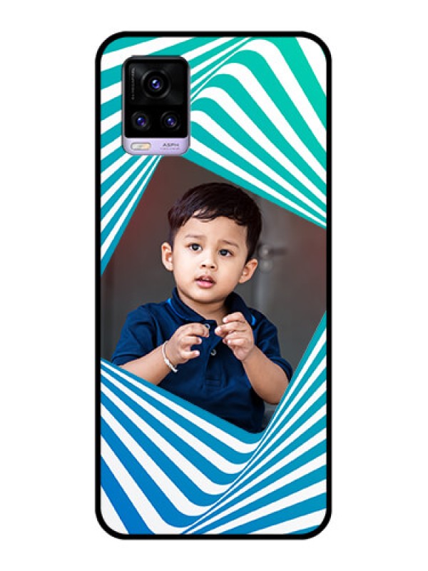 Custom Vivo V20 Personalized Glass Phone Case  - Abstract Spiral Design