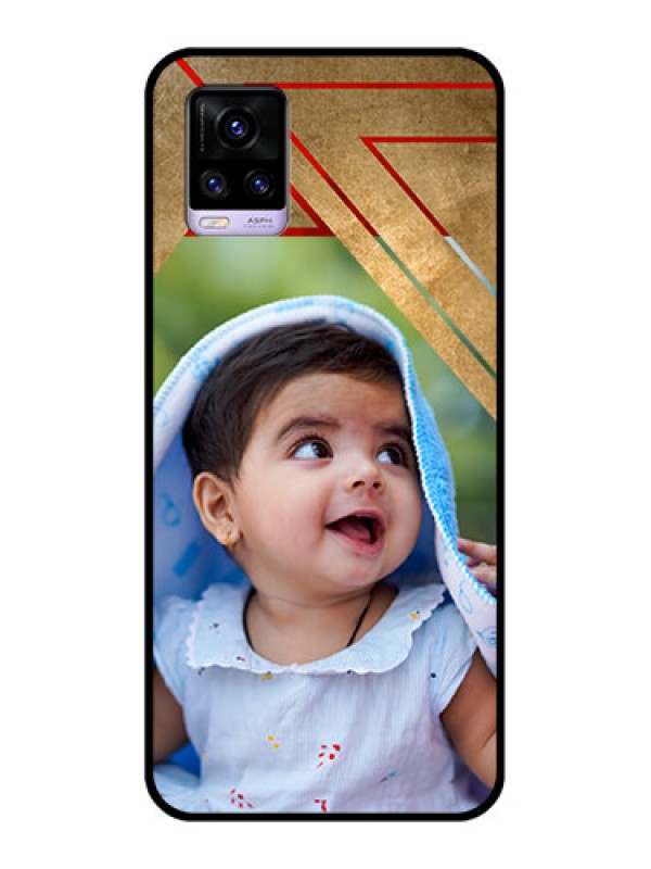 Custom Vivo V20 Personalized Glass Phone Case  - Gradient Abstract Texture Design