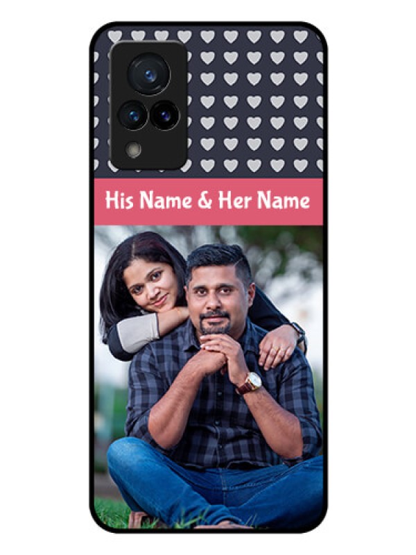 Custom Vivo V21 5G Custom Glass Mobile Case - Love Symbols Design