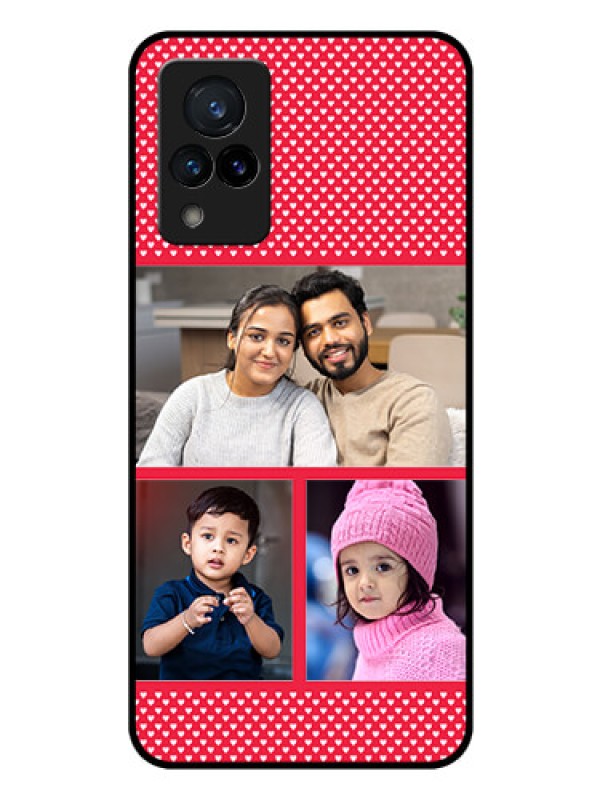 Custom Vivo V21 5G Personalized Glass Phone Case - Bulk Pic Upload Design