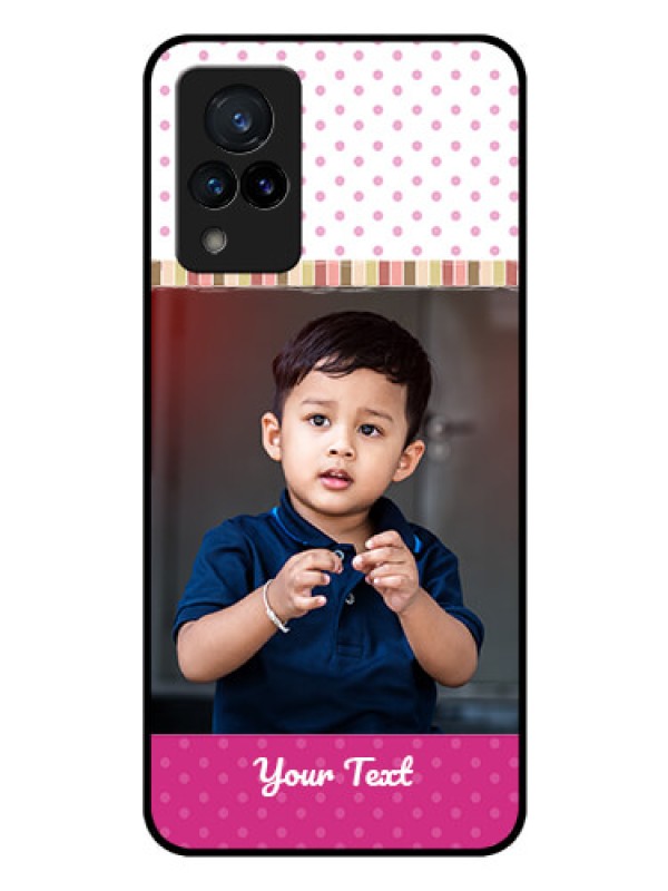 Custom Vivo V21 5G Photo Printing on Glass Case - Cute Girls Cover Design