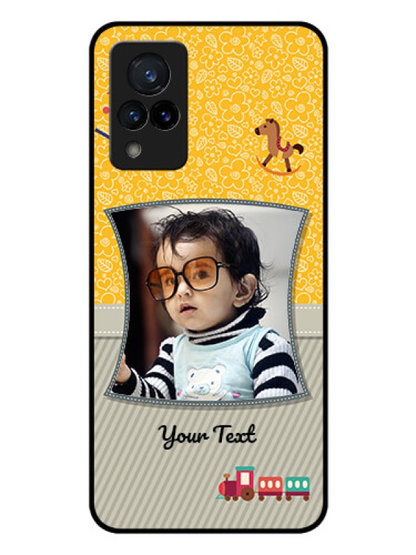 Custom Vivo V21 5G Personalized Glass Phone Case - Baby Picture Upload Design