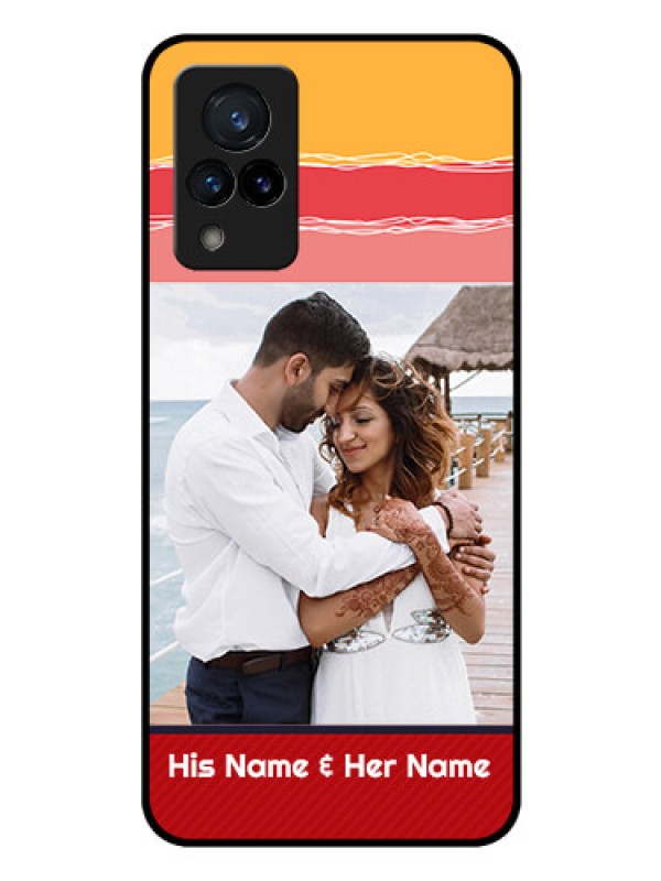 Custom Vivo V21 5G Custom Glass Mobile Case - Colorful Case Design