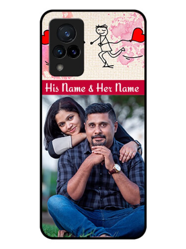 Custom Vivo V21 5G Photo Printing on Glass Case - You and Me Case Design