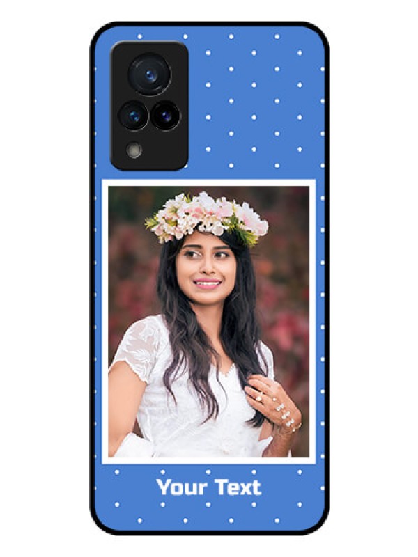 Custom Vivo V21 5G Photo Printing on Glass Case - Polka dots design