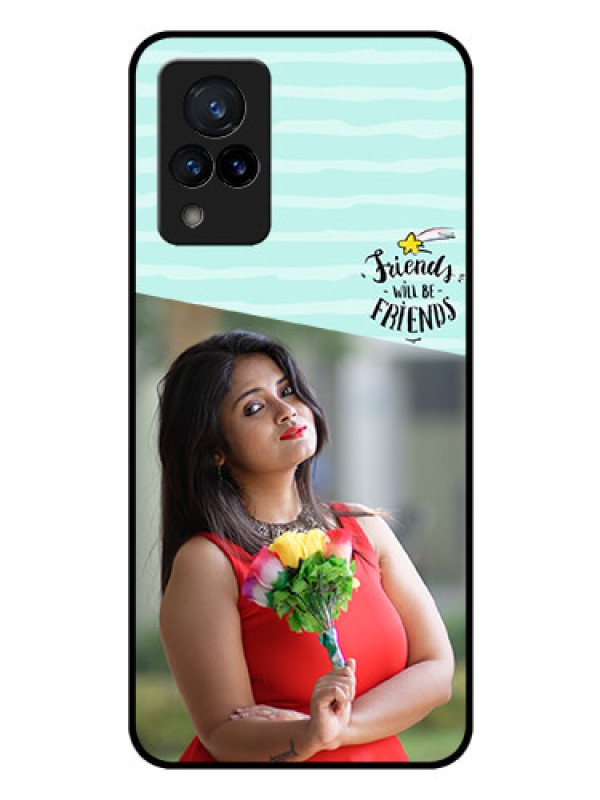 Custom Vivo V21 5G Custom Glass Phone Case - Friends Picture Icon Design