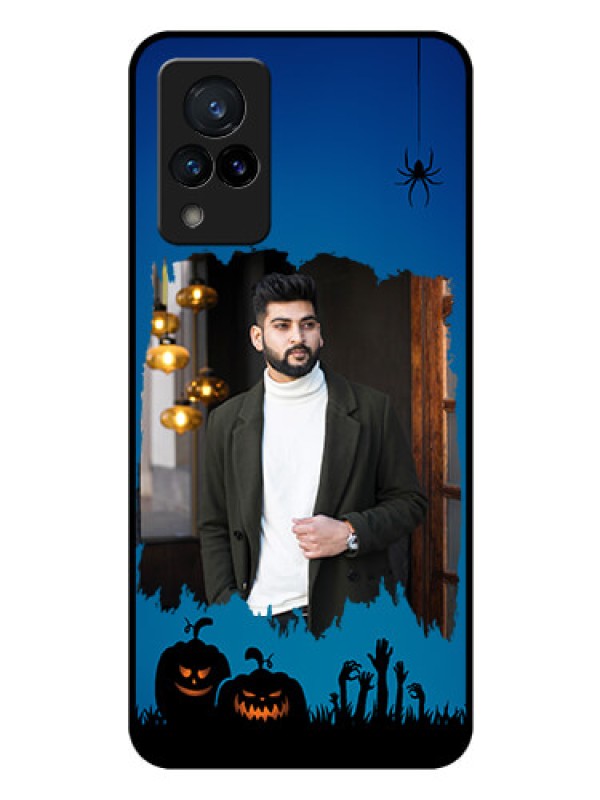 Custom Vivo V21 5G Photo Printing on Glass Case - with pro Halloween design 