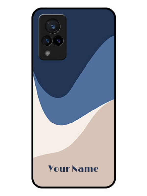 Custom Vivo V21 5G Custom Glass Phone Case - Abstract Drip Art Design
