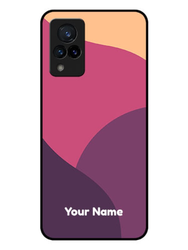 Custom Vivo V21 5G Custom Glass Phone Case - Mixed Multi-colour abstract art Design