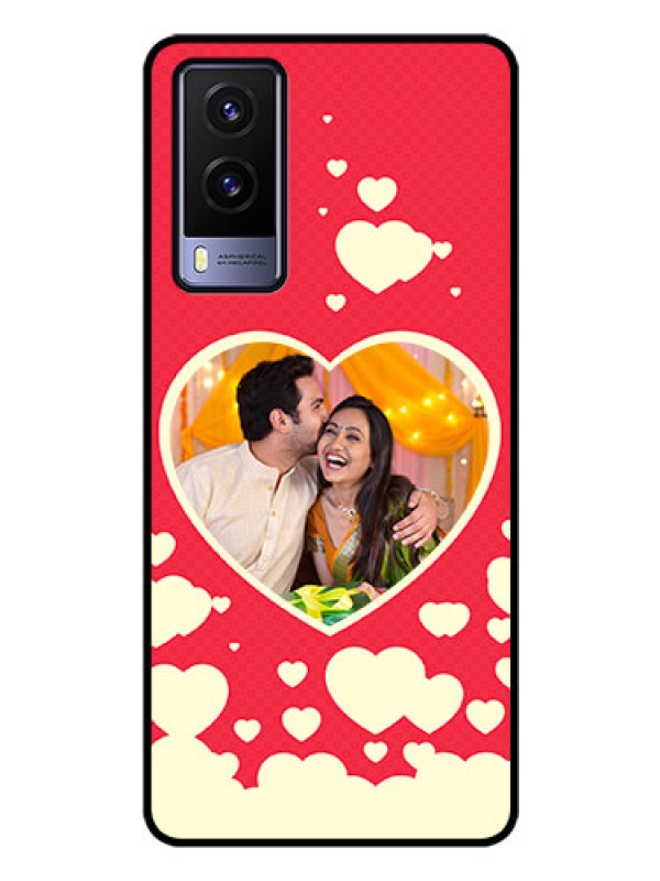 Custom Vivo V21E 5G Custom Glass Mobile Case - Love Symbols Phone Cover Design