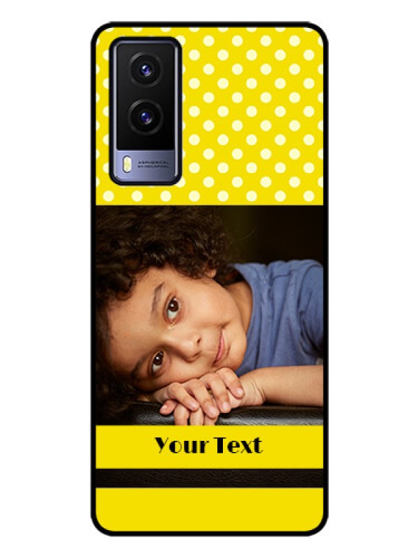 Custom Vivo V21E 5G Custom Glass Phone Case - Bright Yellow Case Design