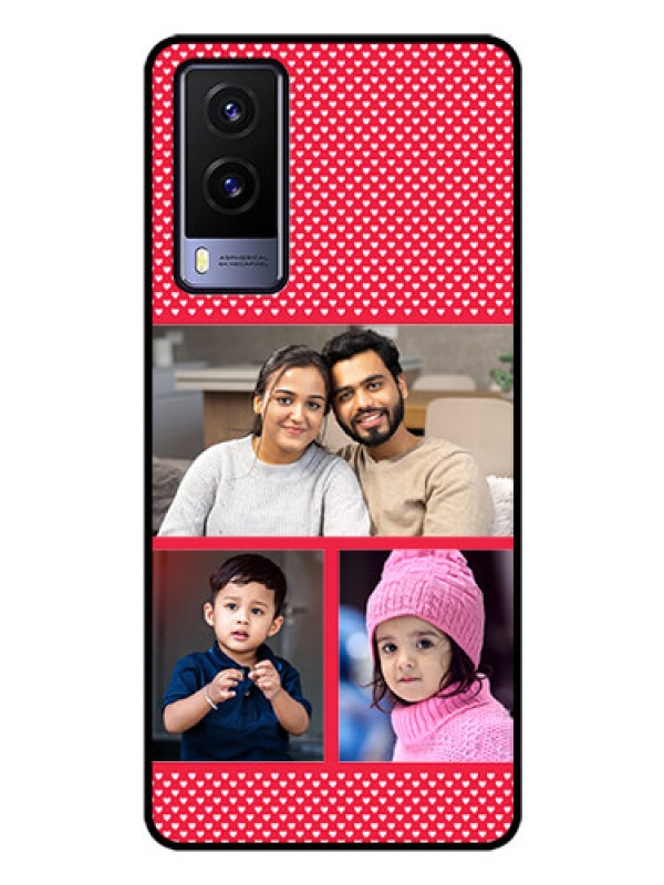 Custom Vivo V21E 5G Personalized Glass Phone Case - Bulk Pic Upload Design