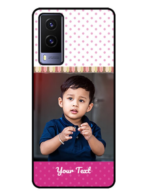 Custom Vivo V21E 5G Photo Printing on Glass Case - Cute Girls Cover Design