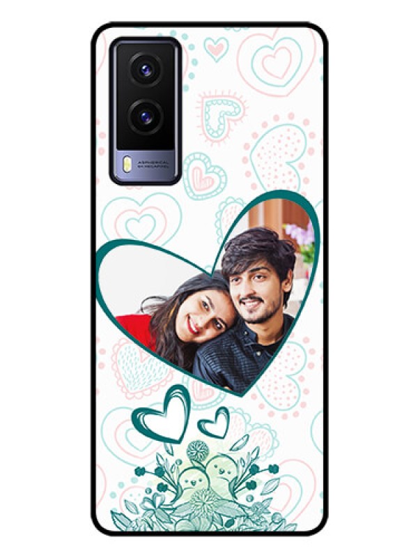 Custom Vivo V21E 5G Photo Printing on Glass Case - Premium Couple Design