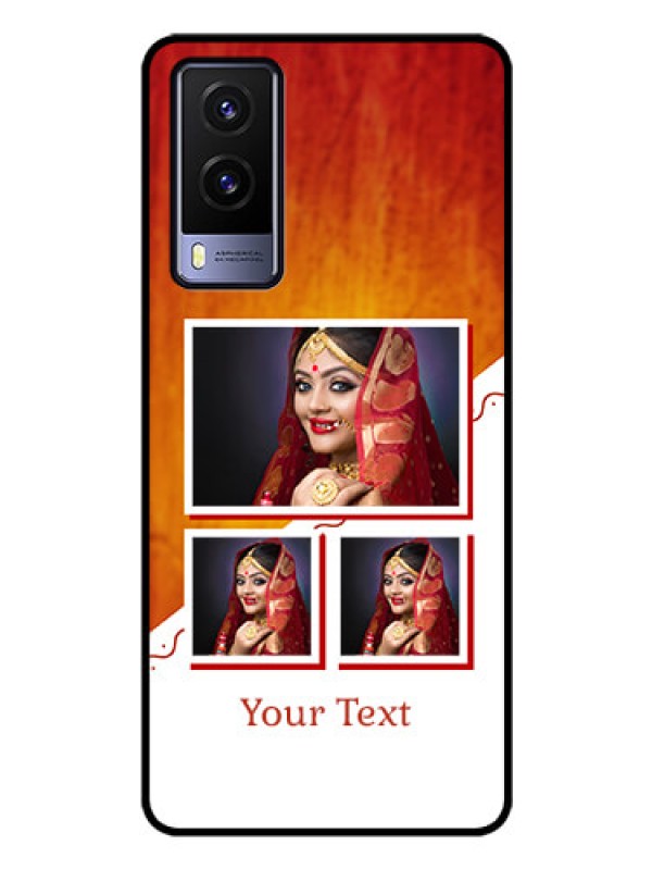 Custom Vivo V21E 5G Custom Glass Phone Case - Wedding Memories Design