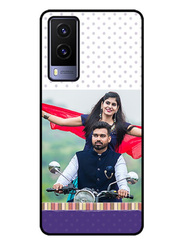 Custom Vivo V21E 5G Photo Printing on Glass Case - Cute Family Design