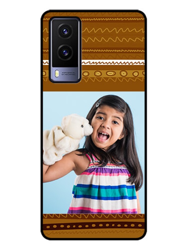 Custom Vivo V21E 5G Custom Glass Phone Case - Friends Picture Upload Design