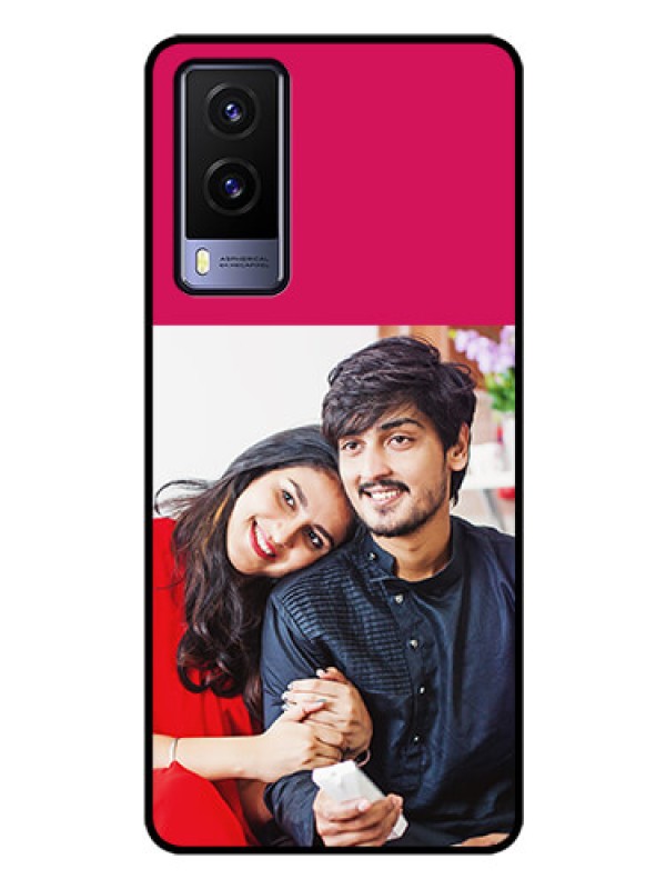 Custom Vivo V21E 5G Custom Glass Mobile Case - Anniversary Cover Design