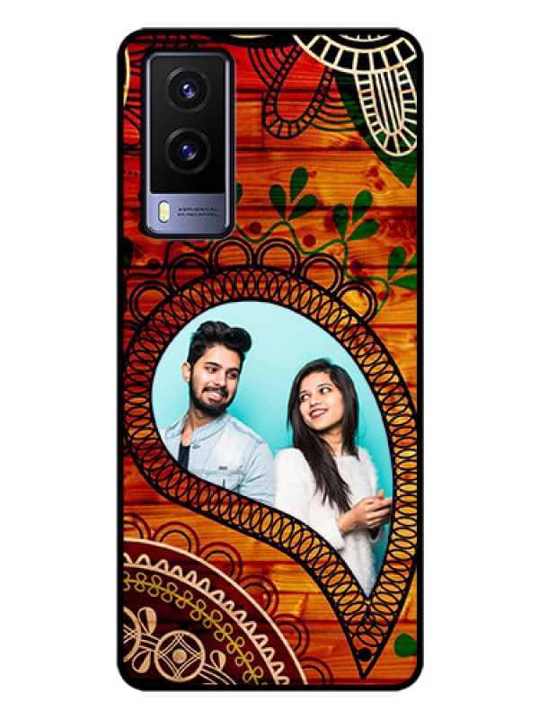 Custom Vivo V21E 5G Personalized Glass Phone Case - Abstract Colorful Design