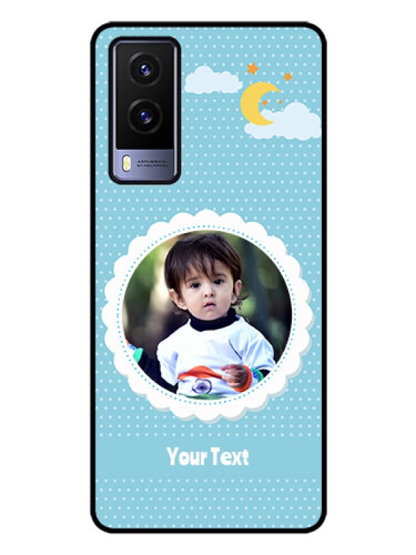 Custom Vivo V21E 5G Personalised Glass Phone Case - Violet Pattern Design